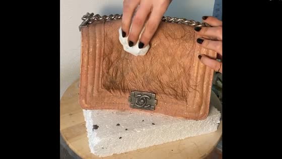 Sculpting realism: the unveiling a bag that resembles human skin