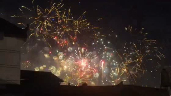Fireworks illuminate Lijiang skyline for Chinese New Year in Yunnan, China