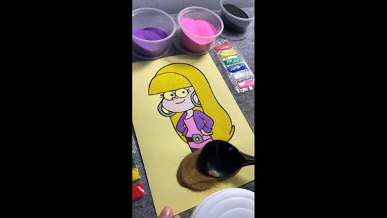 Sand art of childhood memories in Fujian, China