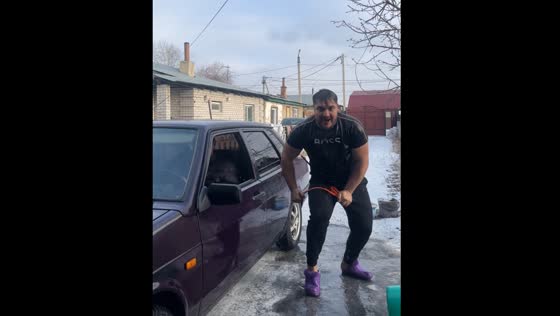 Amazement in Semey as person performs extreme feats with bare hands