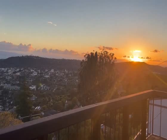 Breathtaking sunset after heavy rainfall in Santa Barbara, California, USA