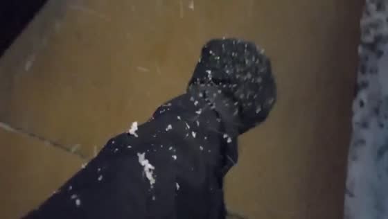 Snow squall hits Pennsylvania, USA