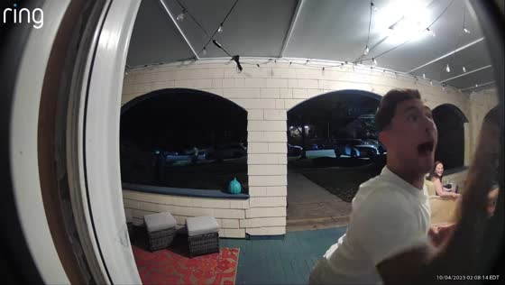 Two men caught on camera playing ding dong ditch in Columbia, South Carolina, USA