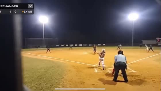 Pitcher hit by line drive during baseball game in Ocala, Florida, USA