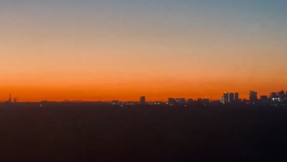 Boston skyline at sunrise captured from Cambridge