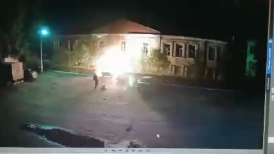 In Uryupinsk, Volgograd region, a guy set fire to a military enlistment office early in the morning