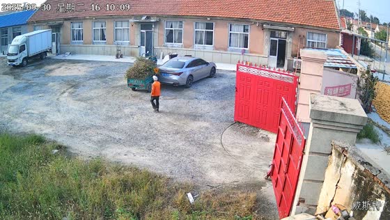 Woman loses control of tricycle in Shandong, China