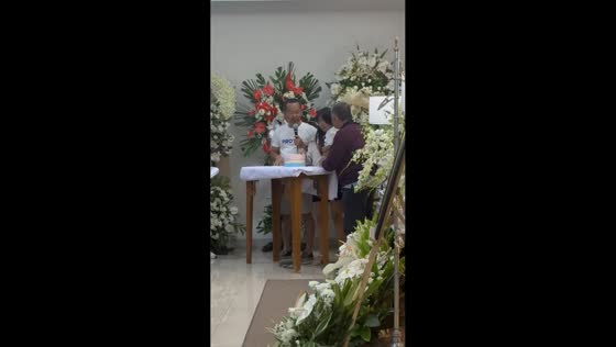 Heartfelt gender reveal honoring a husband during its funeral in Laguna, Philippines