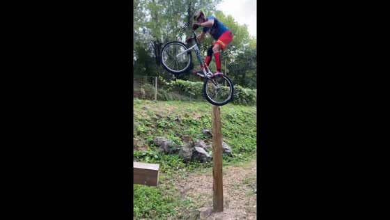 Biking mastery: fearless stunts at Olot's 'scary bike park'