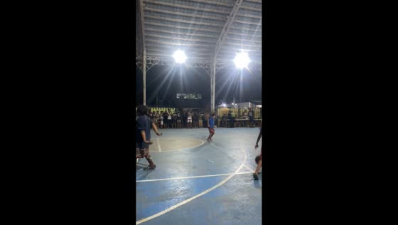 Boy falls during dance move on basketball court in Bulacan, Philippines