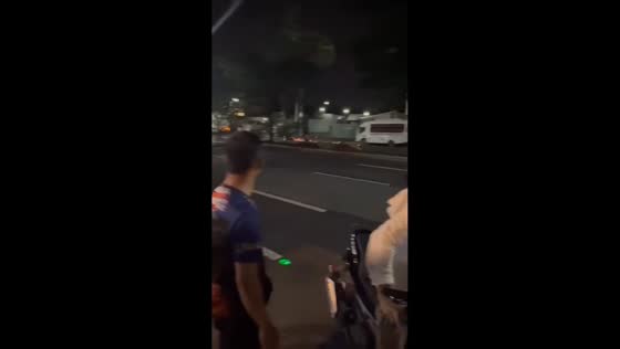 Failed wheelie ends in fiery slide in Zamboanga, Philippines