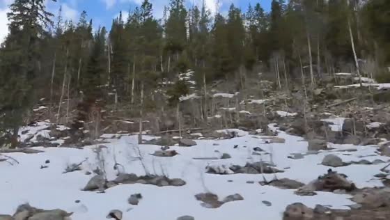 Low snow levels seen along Mirror Lake Highway in Kamas, Utah, USA
