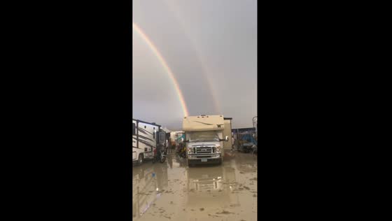 Mesmerizing rainbow delights at Burning Man after the rain