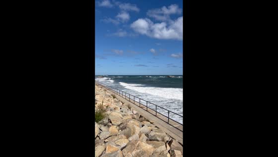 Powerful waves batter Minot Beach ahead of nor’easter in Massachusetts, USA
