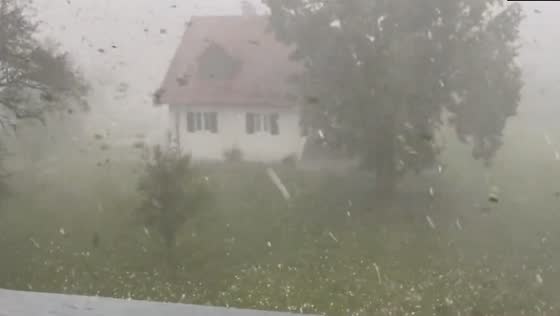 Furious hailstorm unleashed: chaos reigns in Kochel am See, South Germany