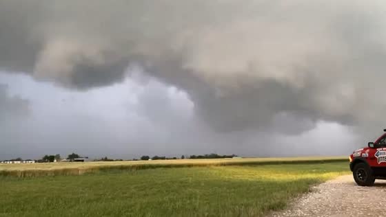 Tornado and large hail strike Logan County, Ohio