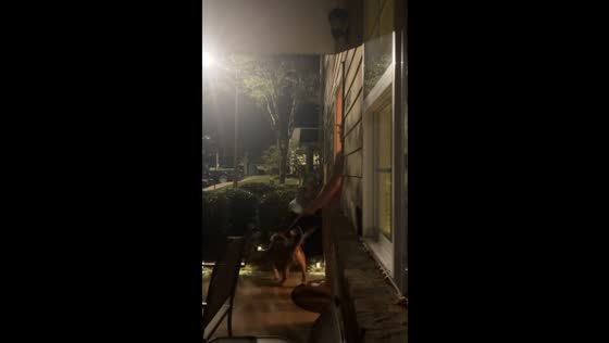 Julian scares Dalton in clown mask in Live Oak, Florida
