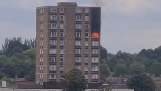 Fire breaks out in Catford Flat, London