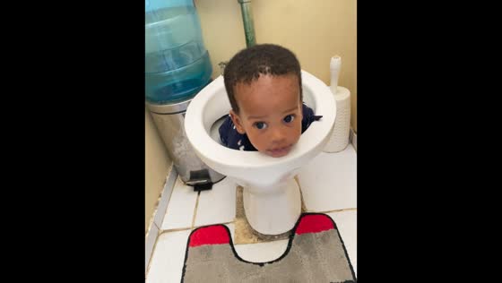 Toddler surprises mother by fitting inside toilet in Pretoria, South Africa