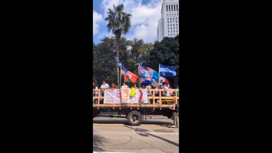 Students protest against immigration policies in Los Angeles, California, USA