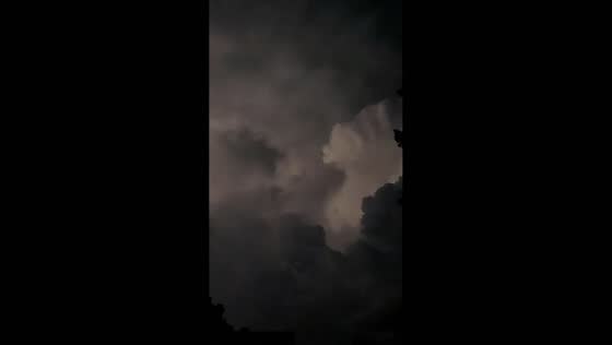 Severe thunderstorm lights up the sky over in Northern Bruce Peninsula, Canada