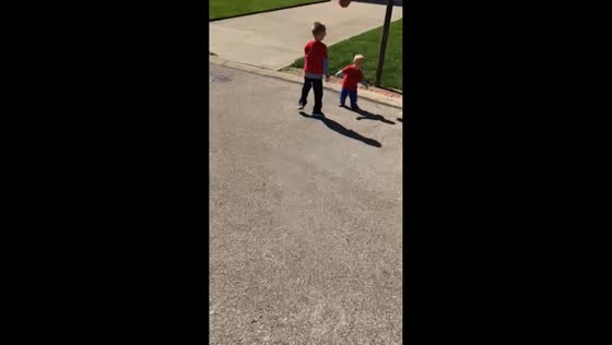 Basketball shot accidentally hits younger brother in Cincinnati, Ohio, USA