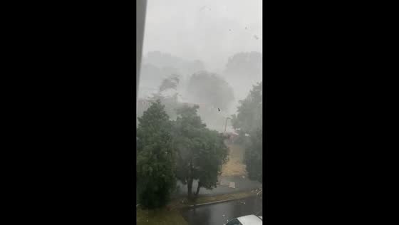 Severe thunderstorm brings damaging winds to Michalovce, Slovakia
