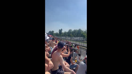 Multiple cars collide on opening lap at Monza circuit in Monza, Italy