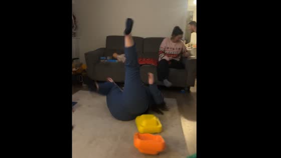 Person falls during stepping stones game in Lower Darwen, UK