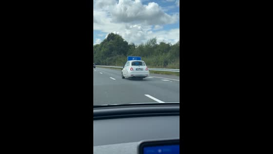 Unusual car design spotted on highway in Valkenburg, Netherlands