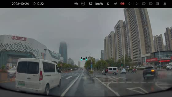 Van makes an unusual maneuver while crossing an intersection in Jiangsu, China