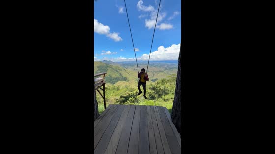 Swinging almost a mishap in Impasugong, Bukidnon, Philippines