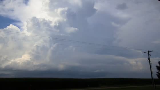 Timelapse of storm and sunset transition in Varna, Illinois, USA