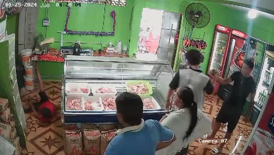 Unexpected tumble: mishap caught on camera inside Paraguayan building