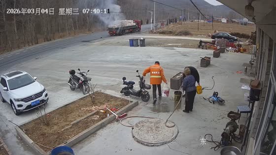 Truck caught in fire in Hebei, China