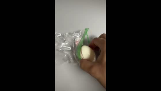 Man is startled when an egg bursts in his mouth after taking a bite in Dallas, USA