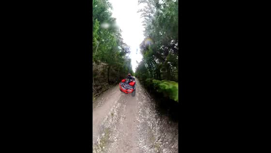 ATV rider crashes after missing turn and jumping off bridge in Kostenets, Bulgaria