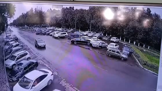 Mercedes driver crashes into multiple cars and later surrenders in Bashkortostan, Russia