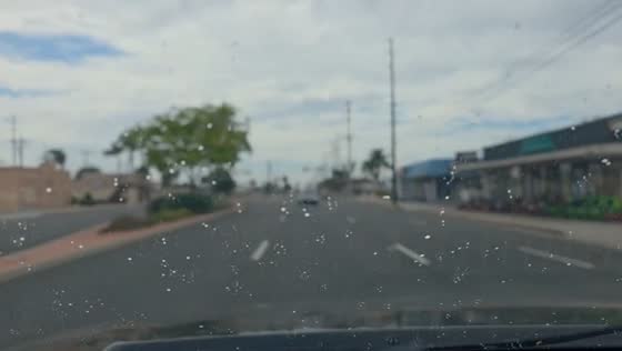 Approaching rain and drizzle in California, USA