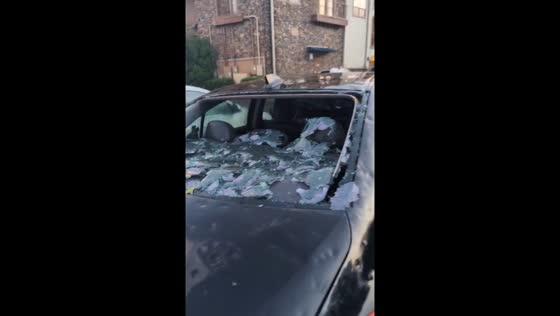 Massive hailstorm shatters windows in Mansfield, Texas
