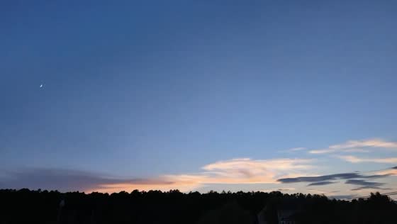 Chester, Virginia sky post-Debby: clear with sunset and distant storms