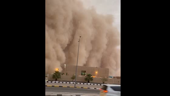 Dust storm in Al-Rass, Saudi Arabia