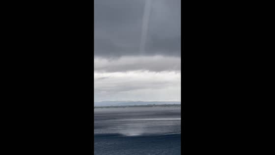 Water spout observed off in Lapu-Lapu City, Cebu, Philippines