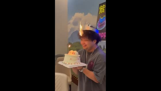 Birthday candles accidentally ignite celebrant’s hair in Guangdong, China