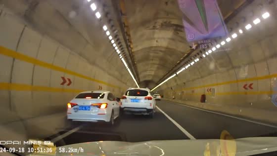 Multiple-car collision in tunnel on highway, Guangdong Province, China