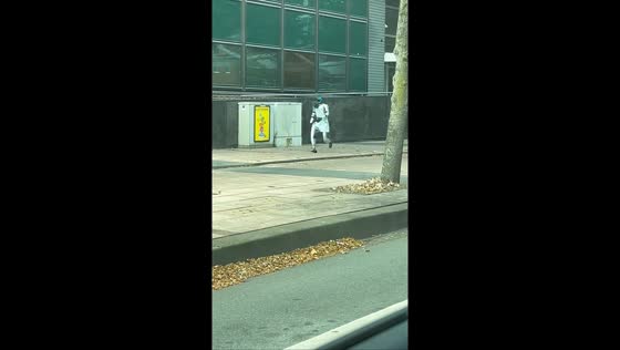 Walking robot spotted strolling through streets in The Hague, Netherlands