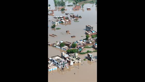 Drone video shows Pilibhit town flooded after heavy rains