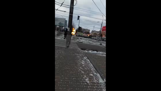 Drone strike sparks major fire at car dealership in Bila Tserkva, Ukraine