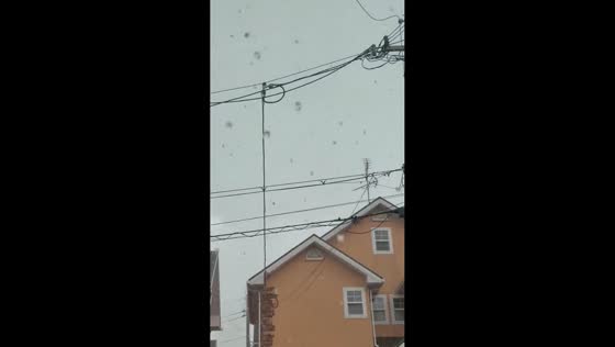 Heavy hailstorm covers roads and cars in Hyogo, Japan
