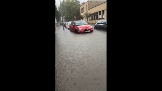 Torrential rain turns Montpellier streets into flooded waterways in France